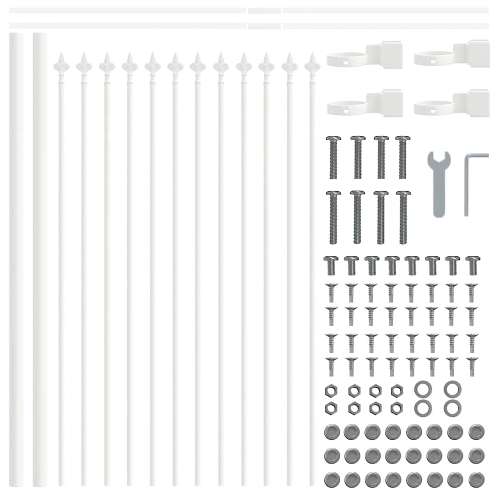 Recinzione per Giardino 6 pcs Bianco 10,2 x 0,6 m
