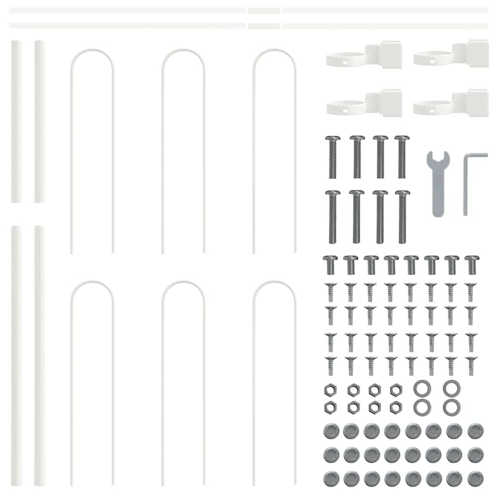 Recinzione per Giardino 6 pcs Bianco 10,2 x 0,8 m