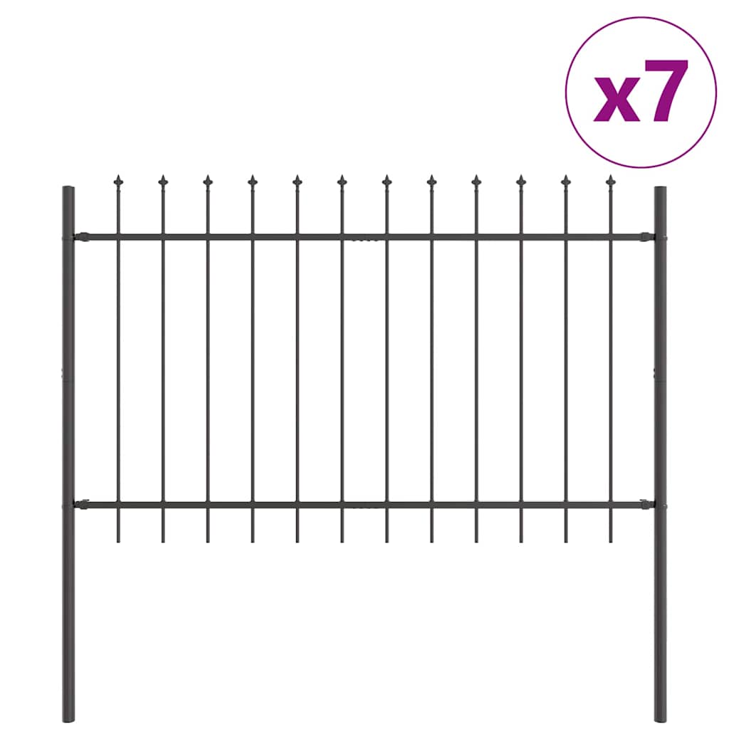 Recinzione per Giardino 7 pcs Grigio 11,9 x 1,2 m | homemem39