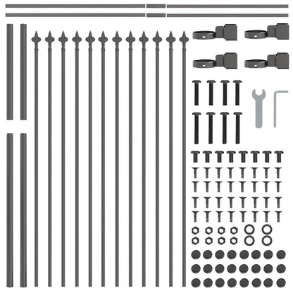 Recinzione per Giardino 7 pcs Grigio 11,9 x 1,2 m | homemem39