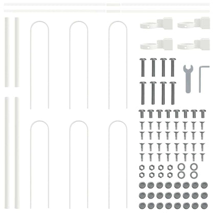 Recinzione per Giardino 7 pcs Bianco 11,9 x 1 m