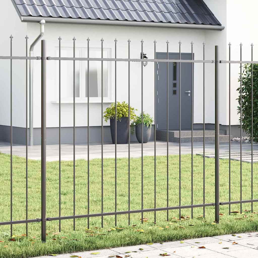 Recinzione per Giardino 8 pcs Grigio 13,6 x 1,5 m
