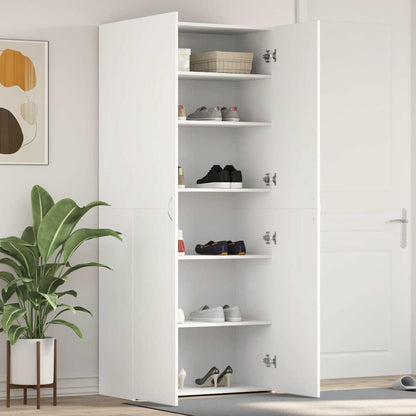 Mobile per scarpe Bianco 80 x 35.5 x 180 cm Legno multistrato