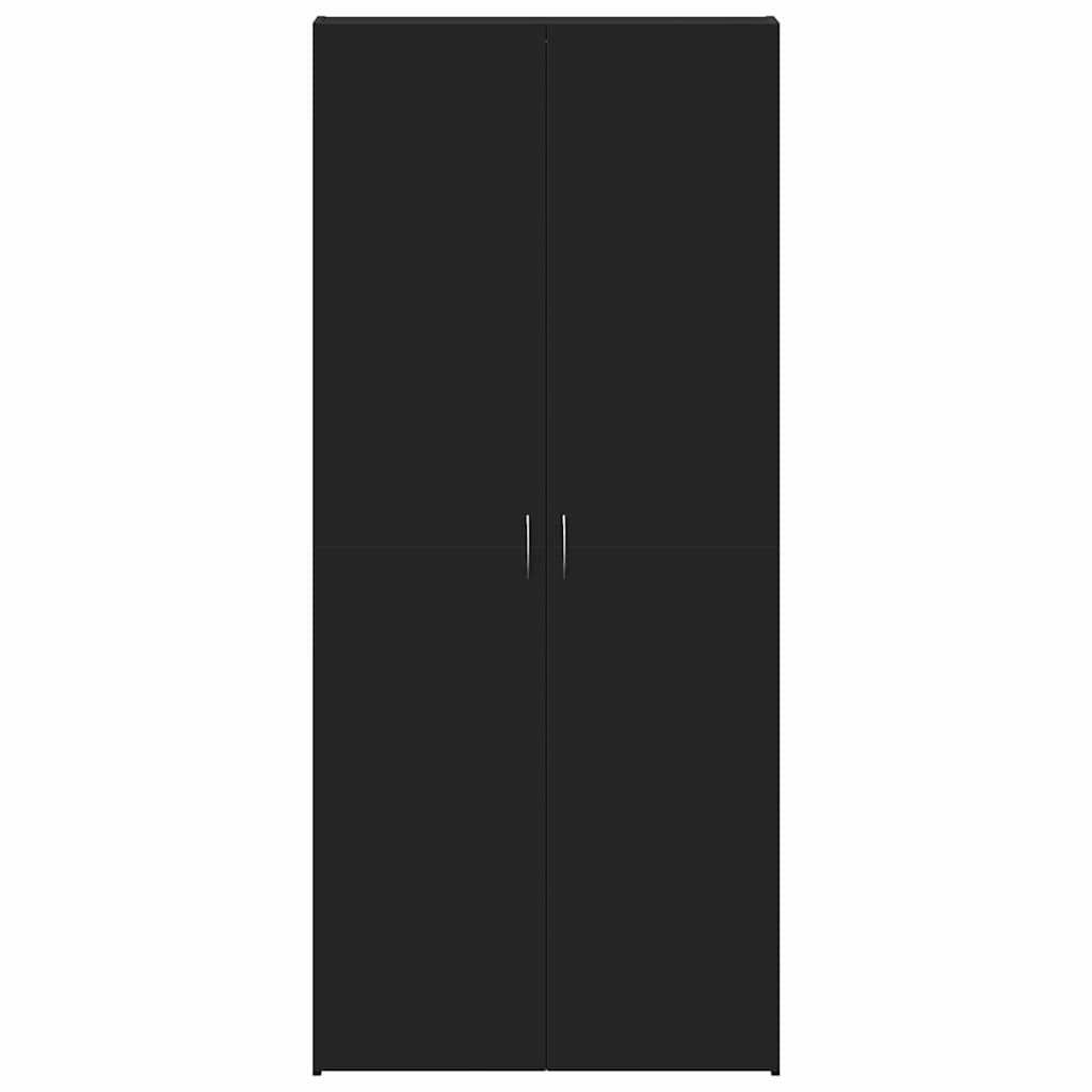 Mobile per scarpe Nero 80 x 35.5 x 180 cm Legno multistrato