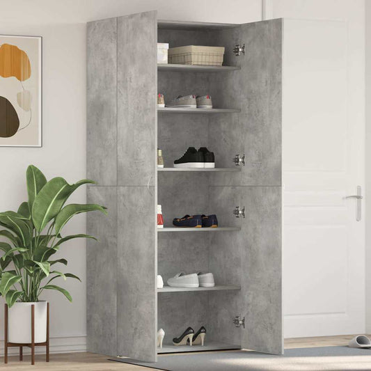 Mobile per scarpe Grigio 80 x 35.5 x 180 cm Legno multistrato