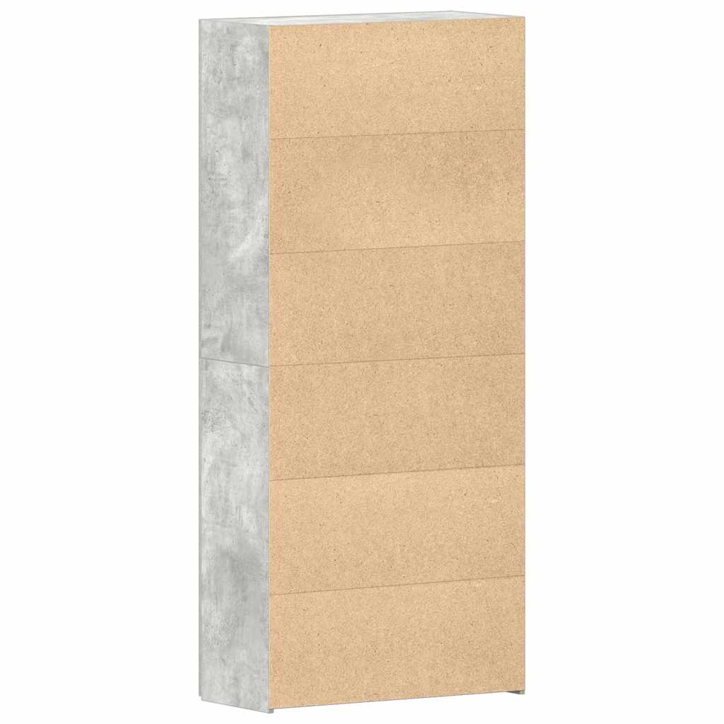 Mobile per scarpe Grigio 80 x 35.5 x 180 cm Legno multistrato