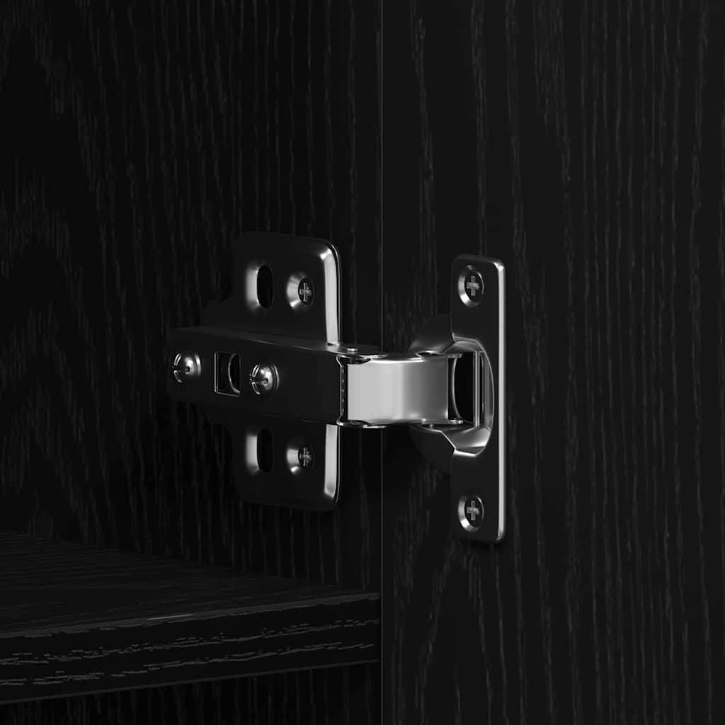 Mobile per scarpe Nero 80 x 35.5 x 180 cm Legno multistrato