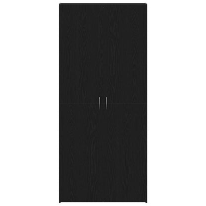 Mobile per scarpe Nero 80 x 35.5 x 180 cm Legno multistrato