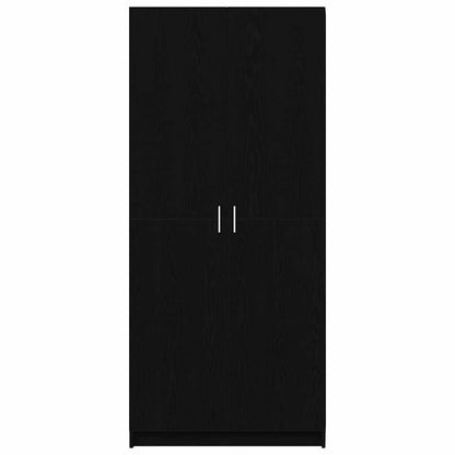 Guardaroba con porta Nero 80 x 51 x 180 cm Legno multistrato - homemem39