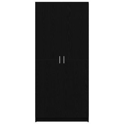 Guardaroba Rovere Nero 80 x 50,5 x 180 cm Legno ingegnerizzato | homemem39