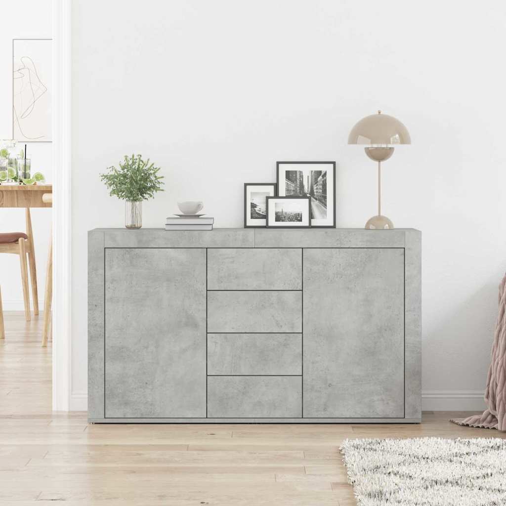 Credenza Grigio cemento 120 x 36 x 69 cm Legno multistrato - homemem39