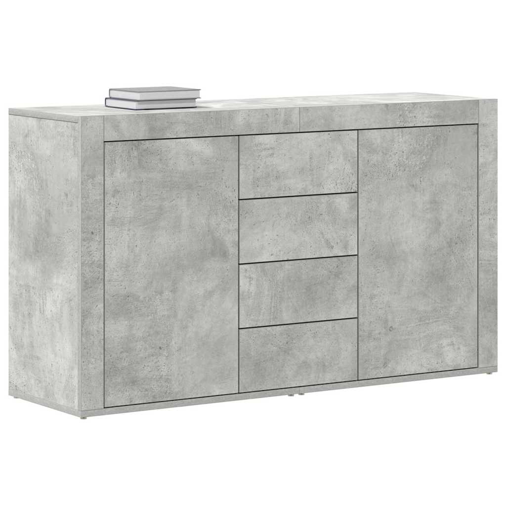 Credenza Grigio cemento 120 x 36 x 69 cm Legno multistrato - homemem39