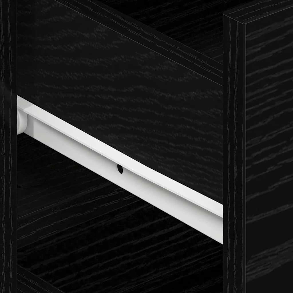 Credenza Rovere Nero 120 x 36 x 69 cm Legno multistrato