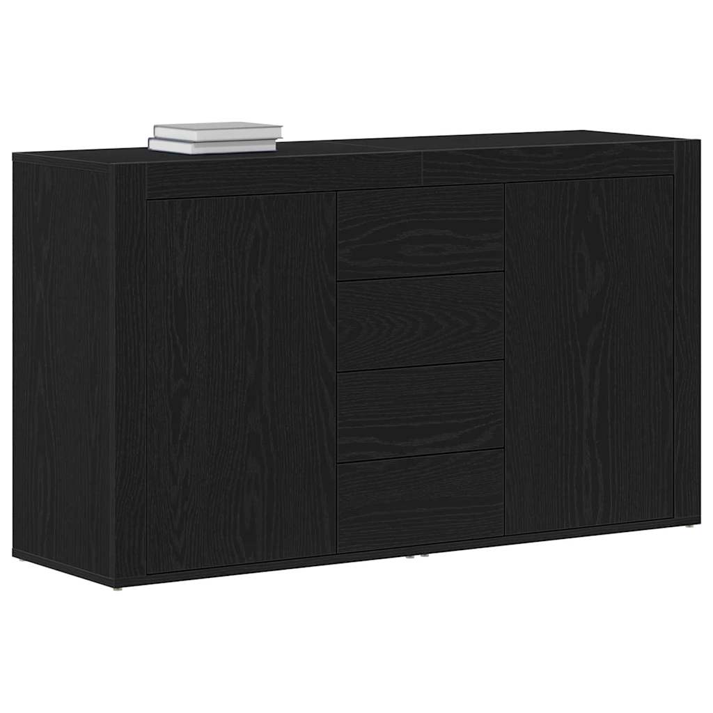 Credenza Rovere Nero 120 x 36 x 69 cm Legno multistrato