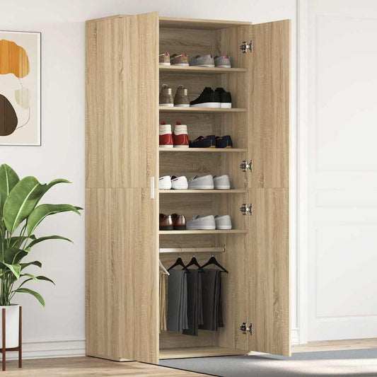 Mobile per scarpe con porta Rovere Sonoma 80 x 39 x 178 cm