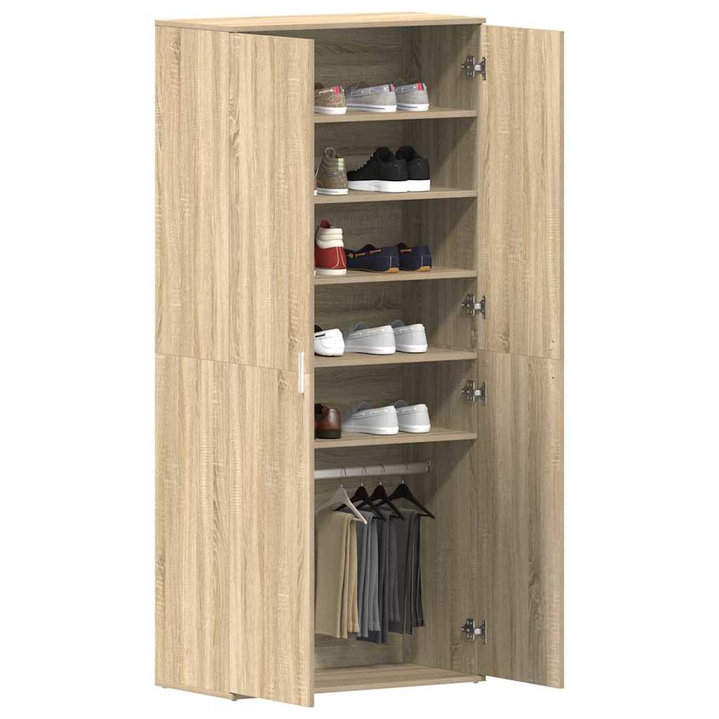 Mobile per scarpe con porta Rovere Sonoma 80 x 39 x 178 cm