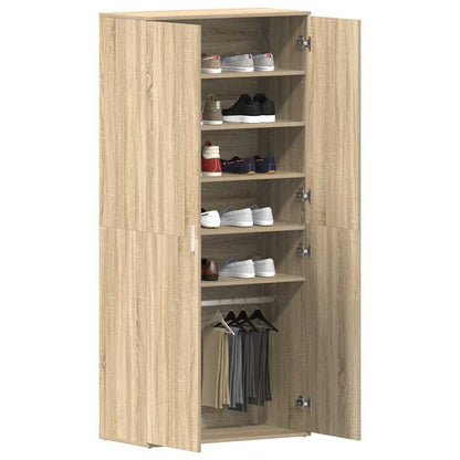 Mobile per scarpe con porta Rovere Sonoma 80 x 39 x 178 cm
