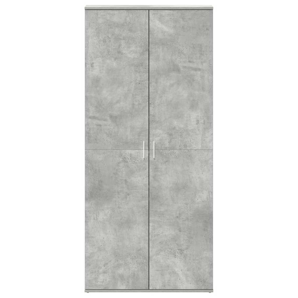 Mobile per scarpe con porta Grigio cemento 80 x 39 x 178 cm
