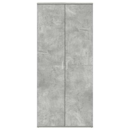 Mobile per scarpe con porta Grigio cemento 80 x 39 x 178 cm