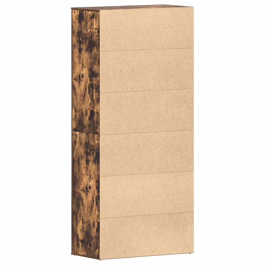 Mobile per scarpe con lo scaffale Rovere fumé 80 x 39 x 178 cm