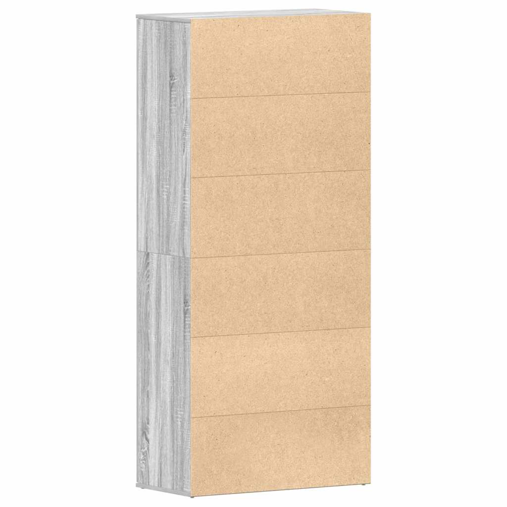 Mobile per scarpe con porta Grigio Sonoma 80 x 39 x 178 cm