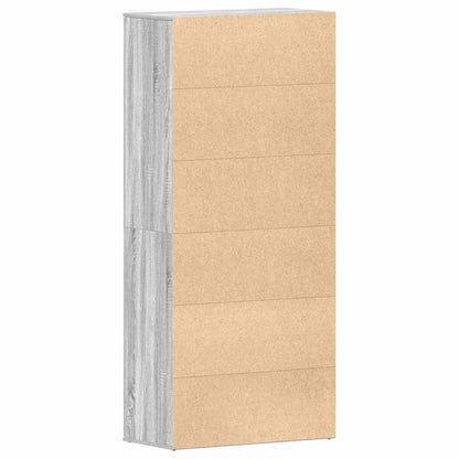 Mobile per scarpe con porta Grigio Sonoma 80 x 39 x 178 cm