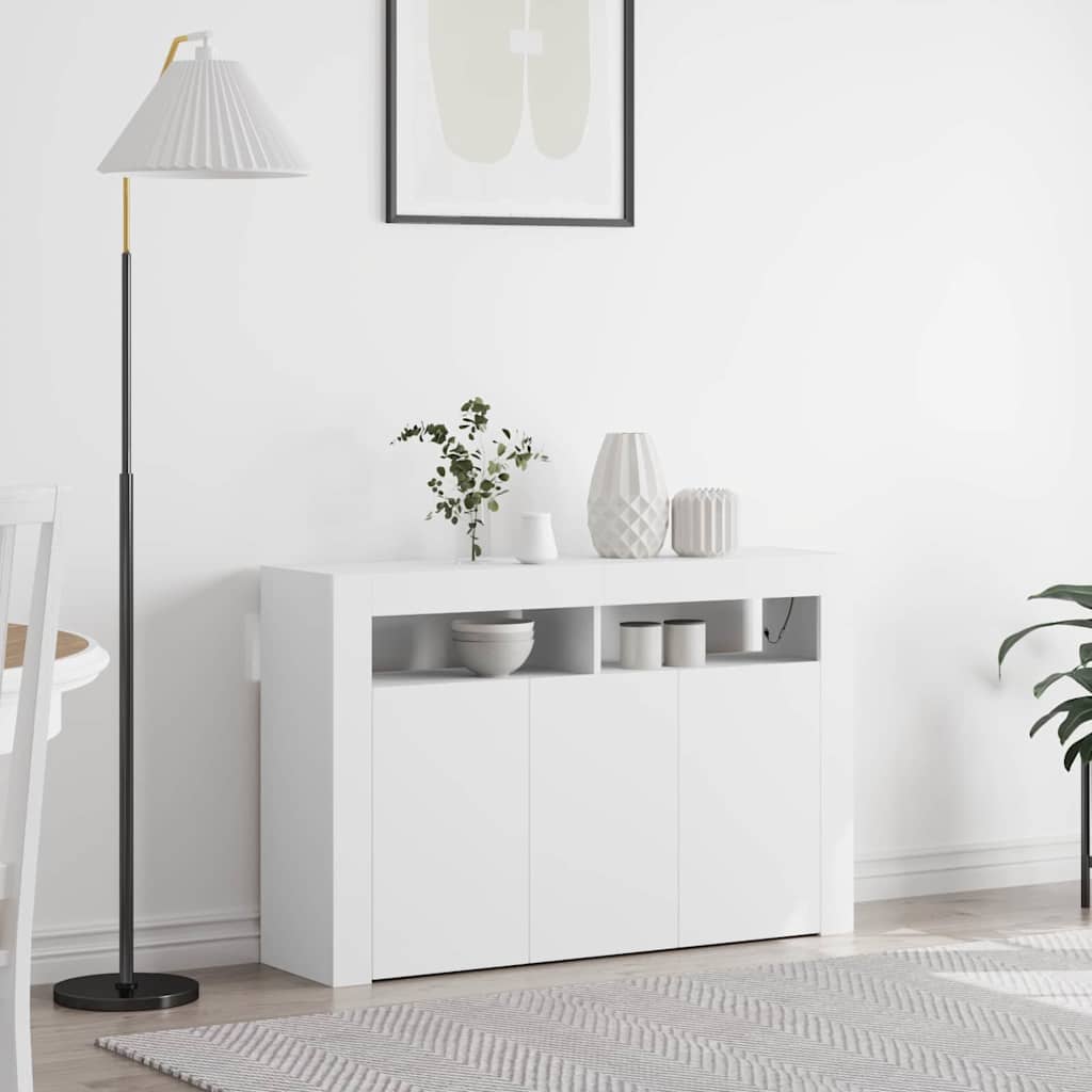 Credenza Bianco 116 x 30 x 75 cm Legno multistrato - homemem39