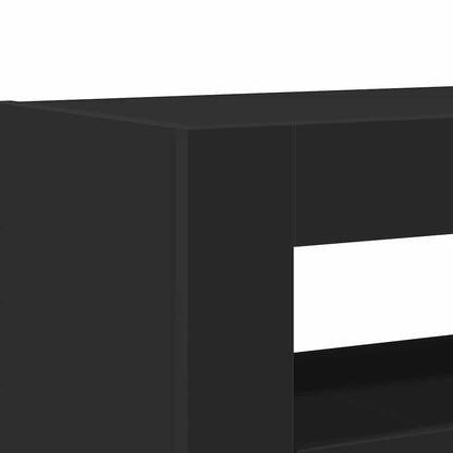 Credenza Nero 116 x 30 x 75 cm Legno multistrato - homemem39