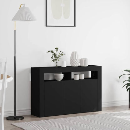 Credenza Nero 116 x 30 x 75 cm Legno multistrato - homemem39