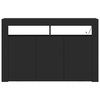 Credenza Nero 116 x 30 x 75 cm Legno multistrato - homemem39
