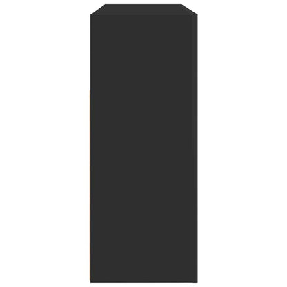 Credenza Nero 116 x 30 x 75 cm Legno multistrato - homemem39