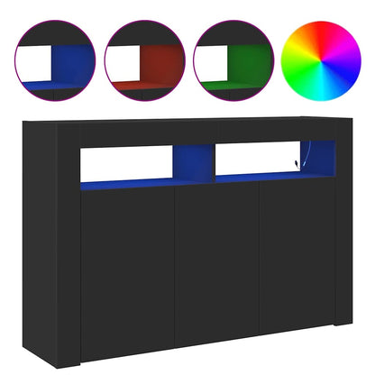 Credenza Nero 116 x 30 x 75 cm Legno multistrato - homemem39