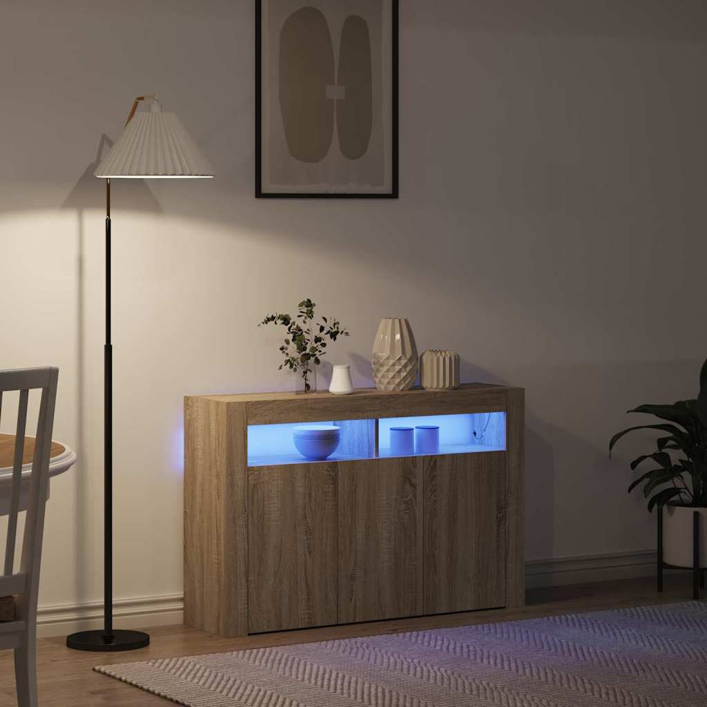 Credenza rovere sonoma 116 x 30 x 75 cm Legno multistrato - homemem39