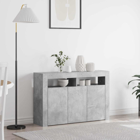 Credenza Grigio cemento 116 x 30 x 75 cm Legno multistrato