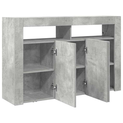 Credenza Grigio cemento 116 x 30 x 75 cm Legno multistrato - homemem39