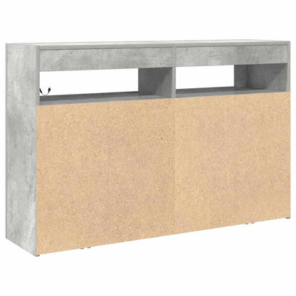 Credenza Grigio cemento 116 x 30 x 75 cm Legno multistrato - homemem39