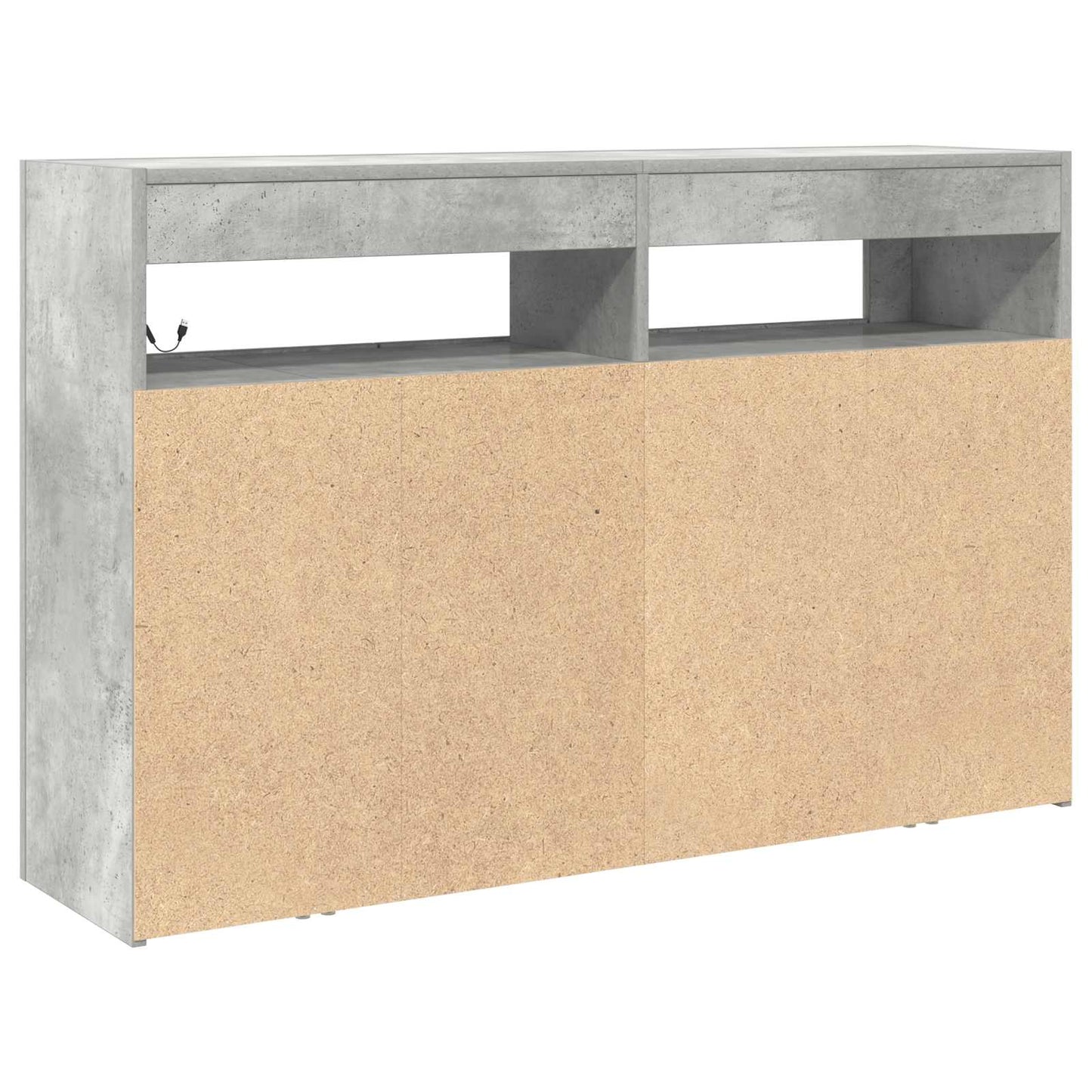 Credenza Grigio cemento 116 x 30 x 75 cm Legno multistrato