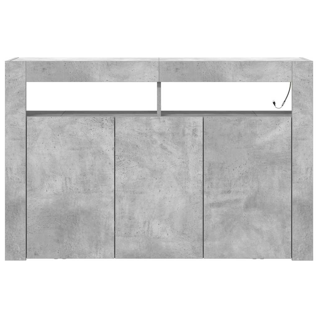 Credenza Grigio cemento 116 x 30 x 75 cm Legno multistrato - homemem39