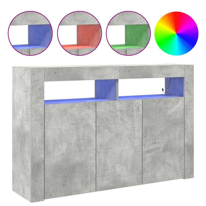 Credenza Grigio cemento 116 x 30 x 75 cm Legno multistrato - homemem39
