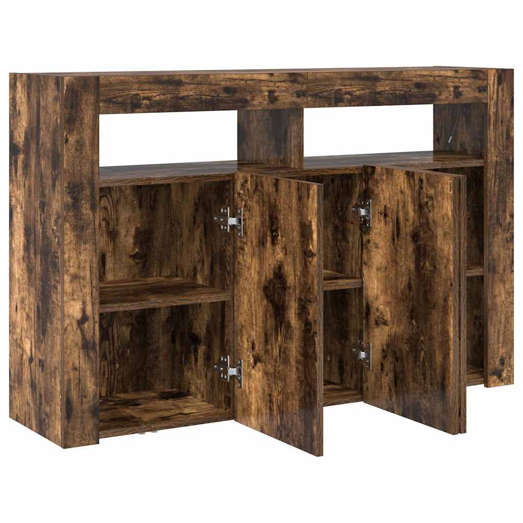 Credenza Rovere fumo 116 x 30 x 75 cm Legno multistrato - homemem39