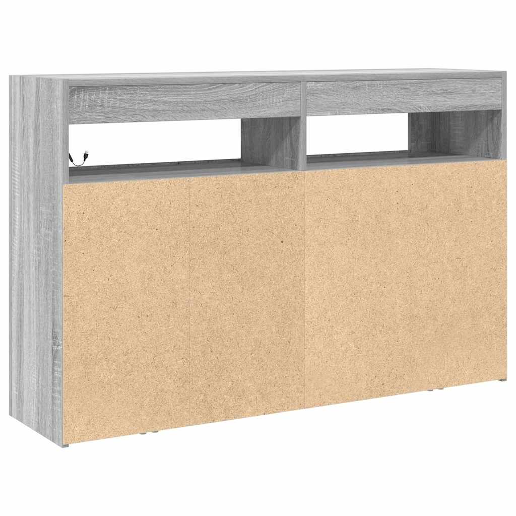 Credenza Grigio sonoma 116 x 30 x 75 cm Legno multistrato - homemem39