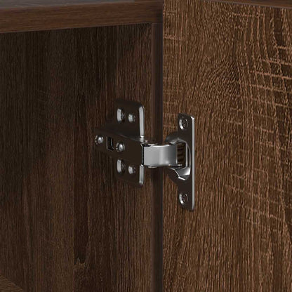 Credenza Rovere marrone 116 x 30 x 75 cm Legno multistrato - homemem39