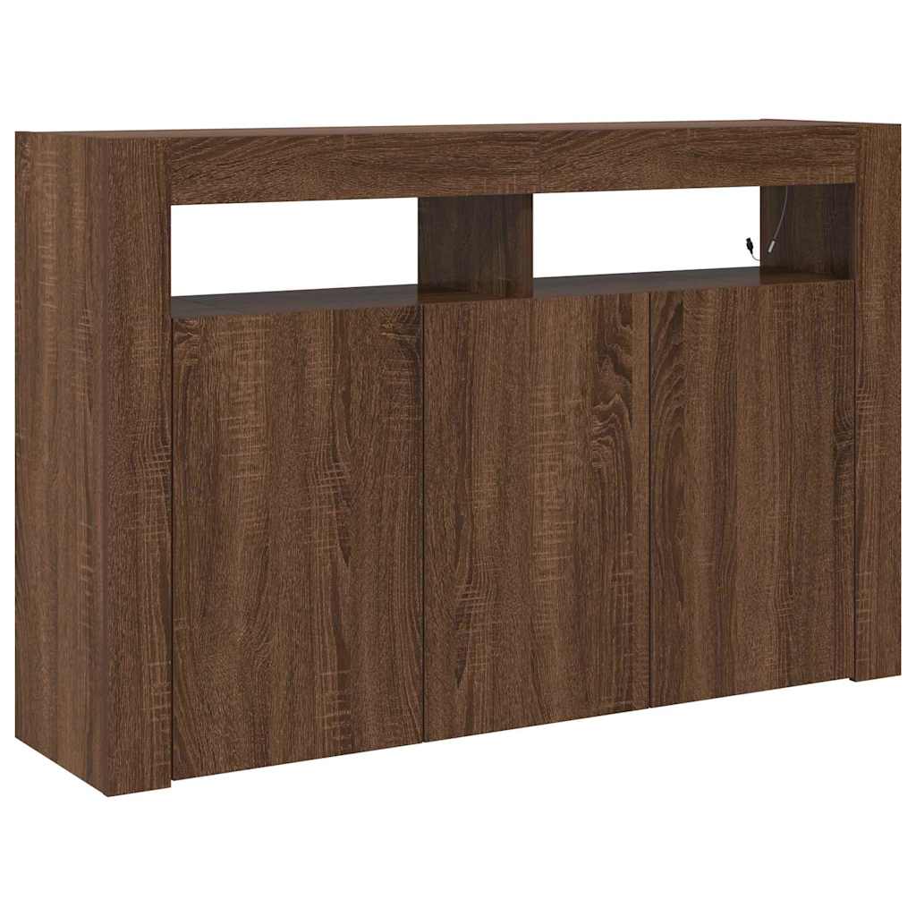 Credenza Rovere marrone 116 x 30 x 75 cm Legno multistrato - homemem39