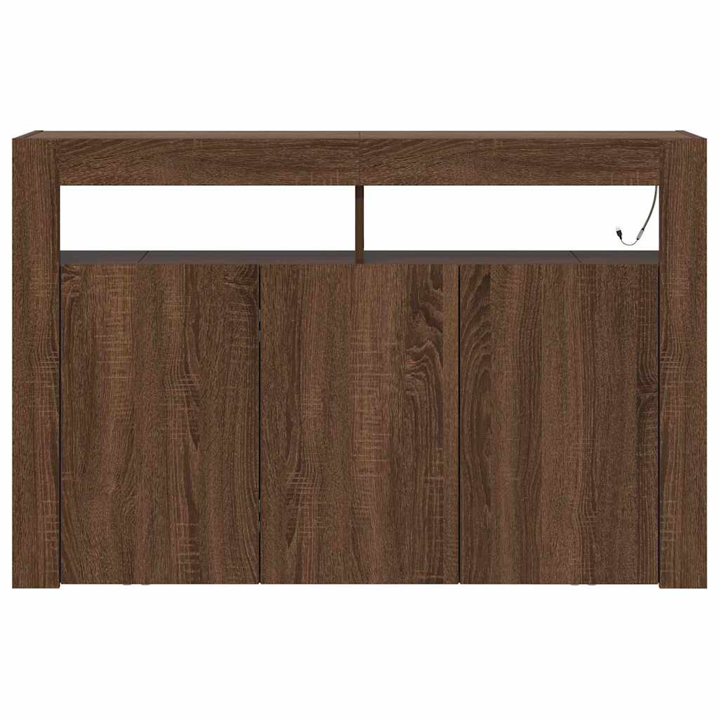Credenza Rovere marrone 116 x 30 x 75 cm Legno multistrato - homemem39