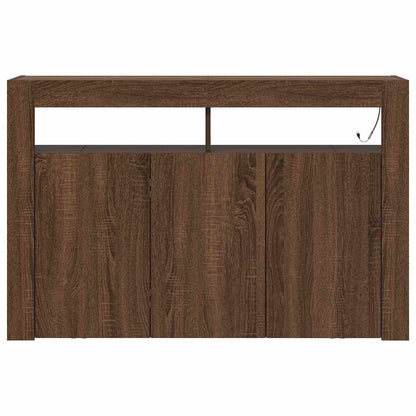 Credenza Rovere marrone 116 x 30 x 75 cm Legno multistrato - homemem39