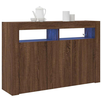 Credenza Rovere marrone 116 x 30 x 75 cm Legno multistrato - homemem39