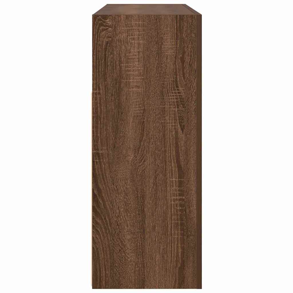 Credenza Rovere marrone 116 x 30 x 75 cm Legno multistrato - homemem39