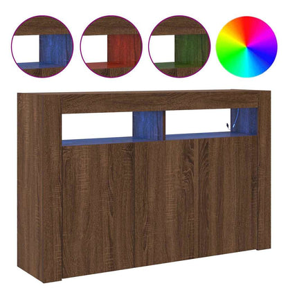 Credenza Rovere marrone 116 x 30 x 75 cm Legno multistrato - homemem39