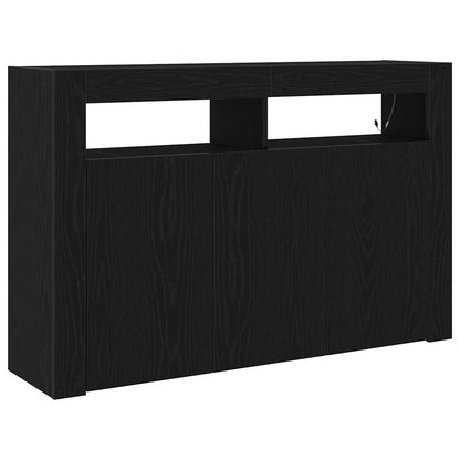 Credenza Rovere nero 116 x 30 x 75 cm Legno multistrato - homemem39