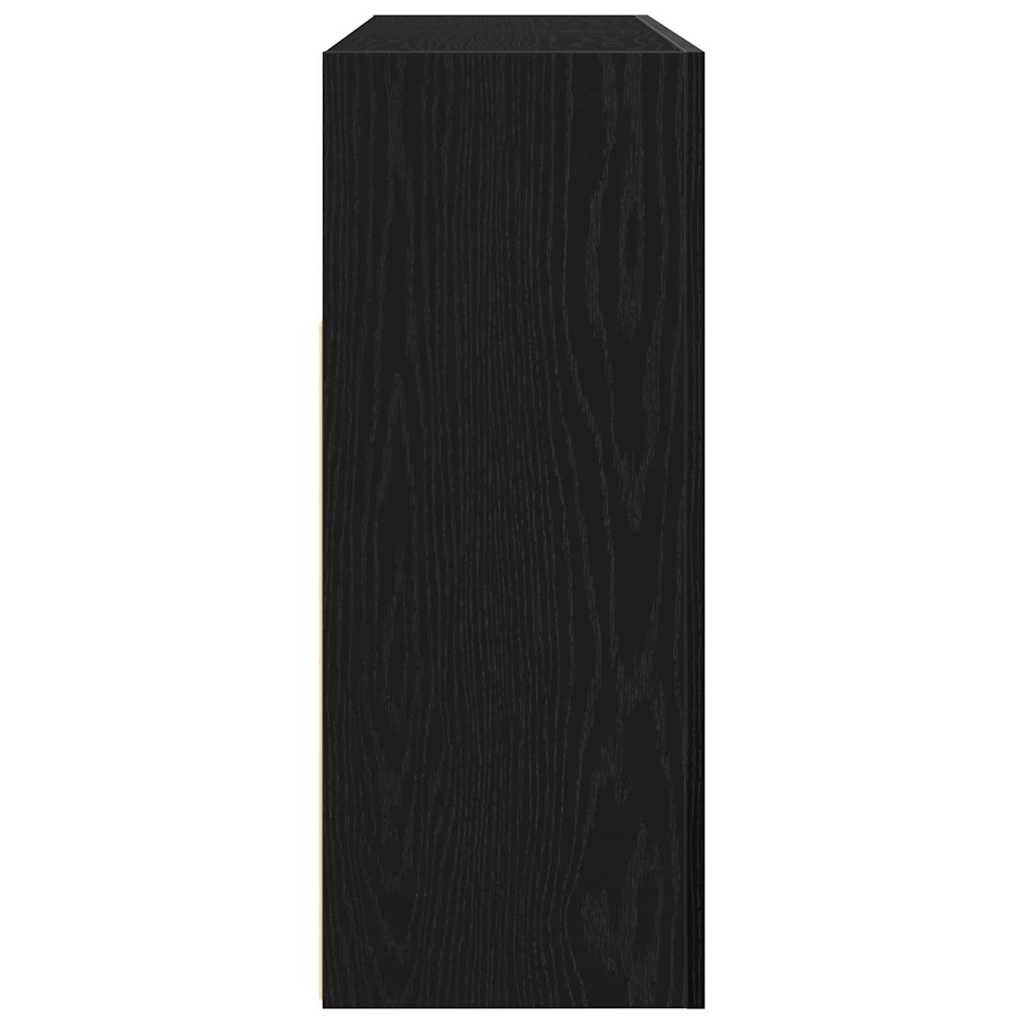 Credenza Rovere nero 116 x 30 x 75 cm Legno multistrato - homemem39